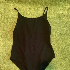 Black tank top bodysuit